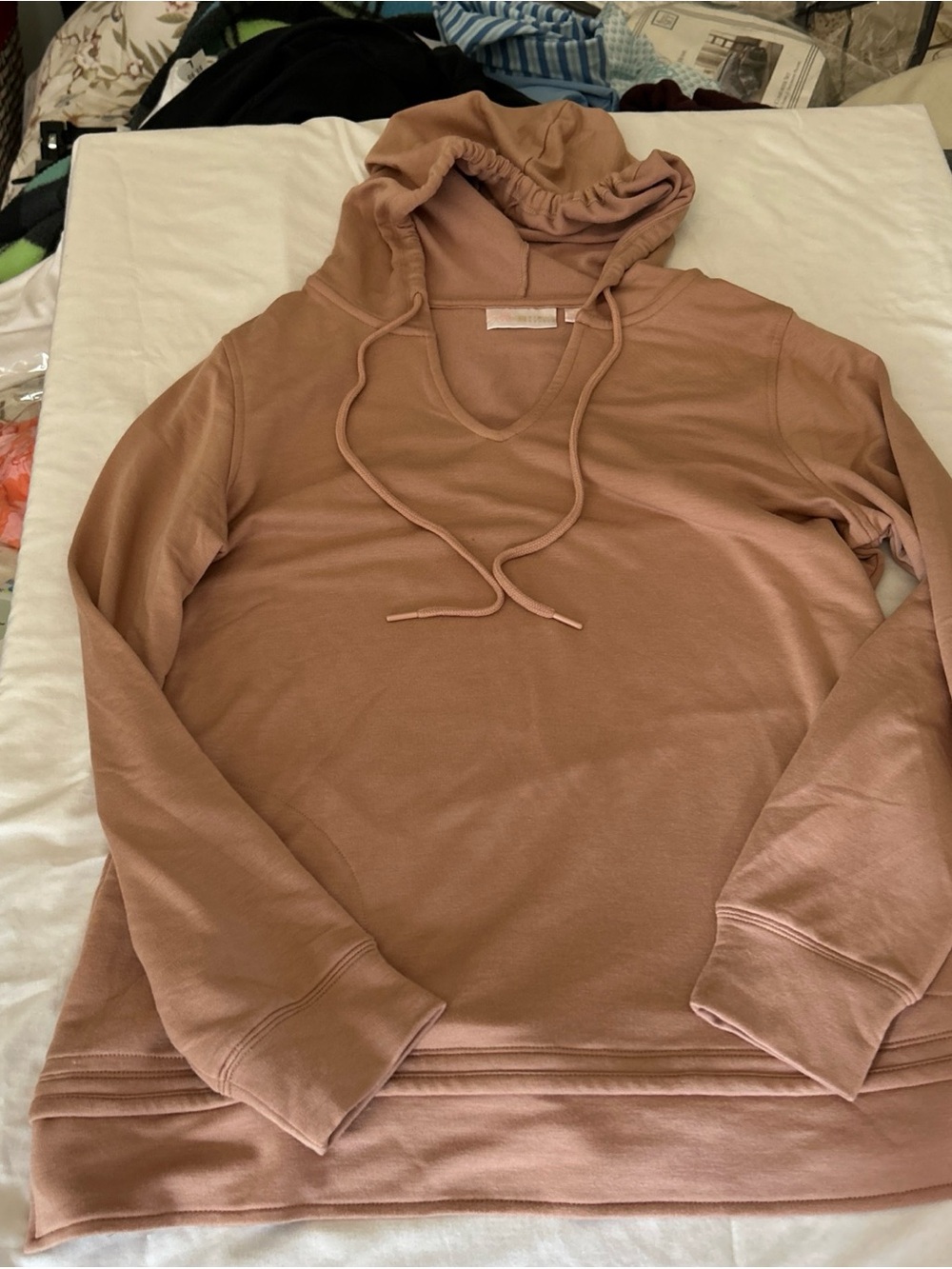 Belle by Kim Gravel Hooded Pullover Sweater in Mauve